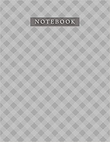 Notebook Battleship Grey Color Small Cross Line Baby Elephant Pattern Background Cover: 110 Pages, 21.59 x 27.94 cm, Planner, Organizer, A4, Bill, 8.5 x 11 inch, Life, Daily, Journal indir