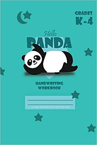 Hello Panda Primary Handwriting k-4 Workbook, 51 Sheets, 6 x 9 Inch Royal Blue Cover indir