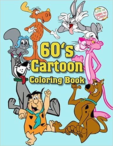 indir 60‘s Cartoon Coloring Book: A Great Coloring Book With JUMBO Illustrations For Kids And Adults To Color, Relax And Have Fun