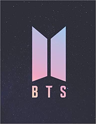 indir I love BTS Glittery K-pop Notebook: Back to School College Ruled Composition Journal for Students