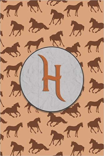 indir H: Monogram With Single Letter Journal, Diary or Notebook for the Horse Lover and Anybody That Likes Horses