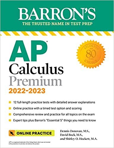 indir AP Calculus Premium: With 12 Practice Tests (Barron&#39;s Test Prep)