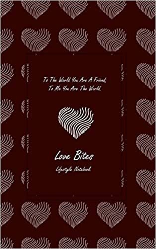 تحميل Love Bites Lifestyle Write-in Notebook, Dotted Lines, 288 Pages, Wide Ruled, Size 6&quot; x 9&quot; (A5) Hardcover (Coffee)