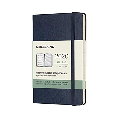 Moleskine Classic 12 Month 2020 Weekly Planner, Hard Cover, Pocket (3.5" x 5.5") Sapphire Blue