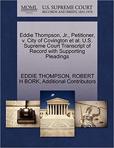 indir Eddie Thompson, Jr., Petitioner, v. City of Covington et al. U.S. Supreme Court Transcript of Record with Supporting Pleadings