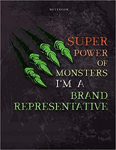 indir Lined Notebook Journal Super Power of Monsters, I&#39;m A Brand Representative Job Title Working Cover: Daily, Simple, 21.59 x 27.94 cm, Appointment , ... Pretty, A4, 8.5 x 11 inch, Over 110 Pages