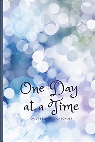 One Day at a Time: Daily Personal Inventory - Self Care - Blank Journal Notebook with Prompts for checking in - Abstract Bubbles Cover