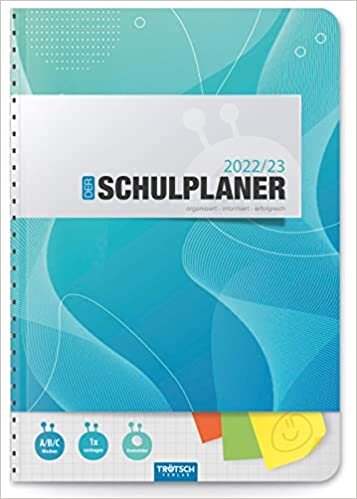 Troetsch Schulplaner Tuerkis 2022/2023: Planer Schuelerkalender Hausaufgabenheft Timer