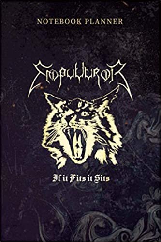 Notebook Planner Black Metal Cat Empuuuror Emperor If it Fits it Sits: Paycheck Budget, Over 100 Pages, Teacher, Management, Planning, Daily, Personal, 6x9 inch