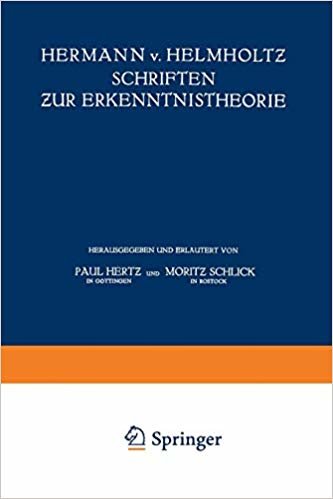 indir Hermann V. Helmholtz Schriften Zur Erkenntnistheorie