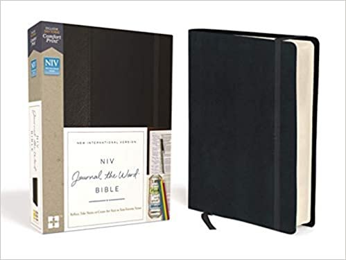 NIV Journal the Word Bible: New International Version, Black, Reflect, Take Notes, or Create Art Next to Your Favorite Verses: Red Letter Edition, Comfort Print