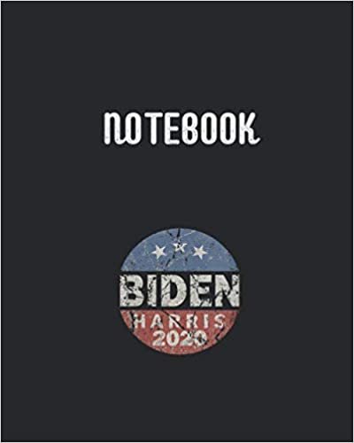 indir Notebook: Womens Vintage Biden Harris 2020 Vneck College Ruled Lined Composition Notebook Journal | Notes notebook | 120 Pages 8 x 10 inches