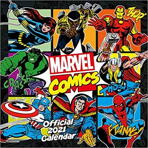 ダウンロード  Marvel Comics 2021 Calendar - Official Square Wall Format Calendar 本
