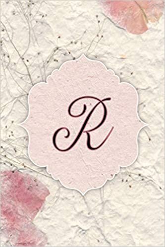 indir R: Flower Petal Journal, Monogram Initial Letter R Lined Diary Notebook