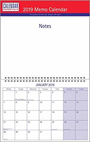 Essential Memo Calendar P A3 2019 indir