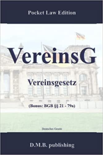 تحميل VereinsG - Vereinsgesetz (Bonus: BGB §§ 21 - 79a): Pocket Law Edition (German Edition)
