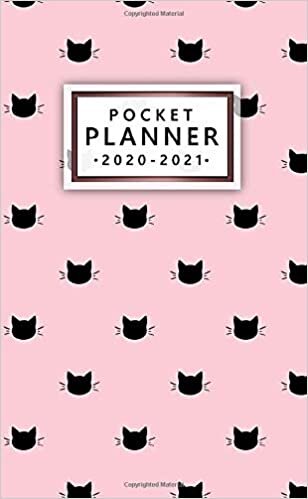 2020-2021 Pocket Planner: 2 Year Calendar & Agenda with Monthly Spread View - Two Year Organizer with Inspirational Quotes, U.S. Holidays, Vision Board & Notes - Awesome Cat Silhouette Cover indir