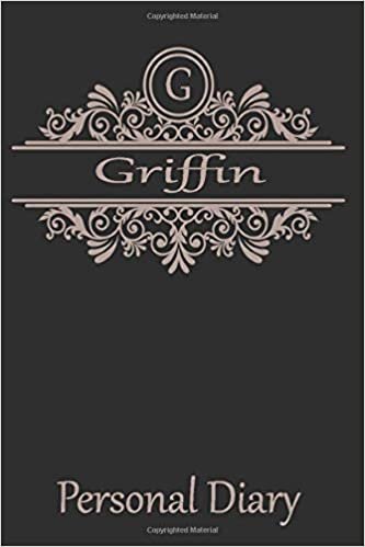 indir G Griffin Personal Diary: Cute Initial Monogram Letter Blank Lined Paper Personalized Notebook For Writing &amp; Note Taking Composition Journal