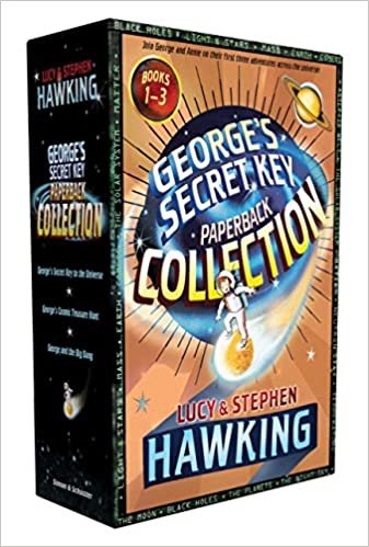 1 – 3: مجموعة George 's Secret paperback المفتاح: زر عليه George 's Secret To The Universe ؛ عليه George 's الكوني وستحقق Hunt ؛ George و "The Big Bang اقرأ