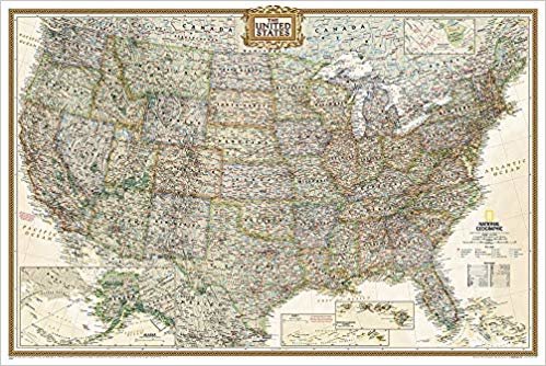 اقرأ خريطة حائط ناشونال جيوغرافيك: الولايات المتحدة الأمريكية Executive – المطبوعة المغلفة (91.4 x 61 cm) (ناشونال جيوغرافيك مرجع خريطة) الكتاب الاليكتروني 