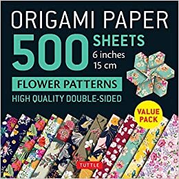 تحميل Origami Paper 500 sheets Flower Patterns 6&quot; (15 cm): Tuttle Origami Paper: Double-Sided Origami Sheets Printed with 12 Different Patterns (Instructions for 6 Projects Included)