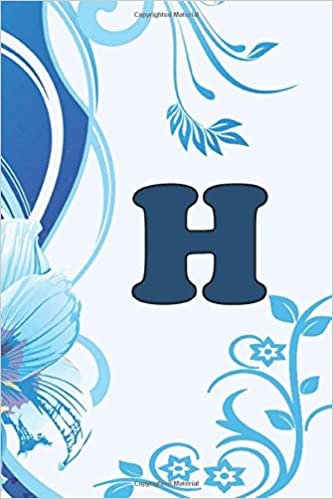 indir H: Attractive journal notebook Monogram Letter H ;(Personalized notebook): Blank Lined Monogram Initial Journal Notebook for Composition, Sketching, Inspiration, and Notes, (6x9 inches) with 120 Pages