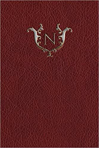 Monogram "N" Grid Notebook: Volume 14 (Monogram Red 150 Grid) indir