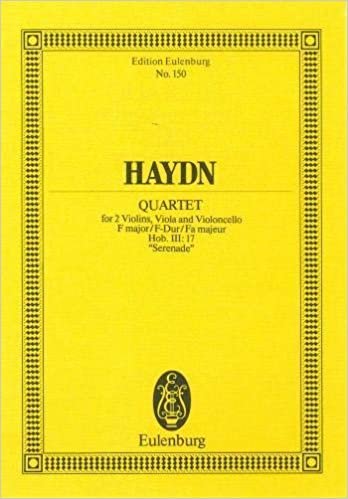 String Quartet F major op. 3/5 Hob. III: 17 - ""Serenade"" - String Quartet - study score - (ETP 150) indir