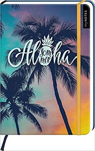 myNOTES Notizbuch A5: Aloha Sommer - notebook medium, dotted - für Träume, Pläne und Ideen / ideal als Bullet Journal oder Tagebuch indir