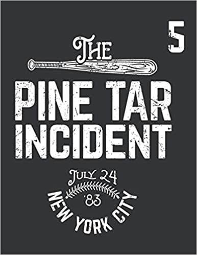 Notebook: Pine Tar Incident Vintage 1983 Baseball Fan Journal & Doodle Diary; 120 White Paper Numbered Plain Pages for Writing and Drawing - 8.5x11 in. indir