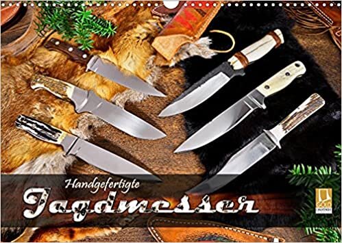 Handgefertigte Jagdmesser (Wandkalender 2022 DIN A3 quer): Messer mit feststehender Klinge in stimmungsvollem Arrangement (Monatskalender, 14 Seiten )