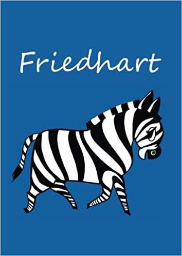 indir Friedhart: individualisiertes Malbuch / Notizbuch / Tagebuch - Zebra - A4 - blanko