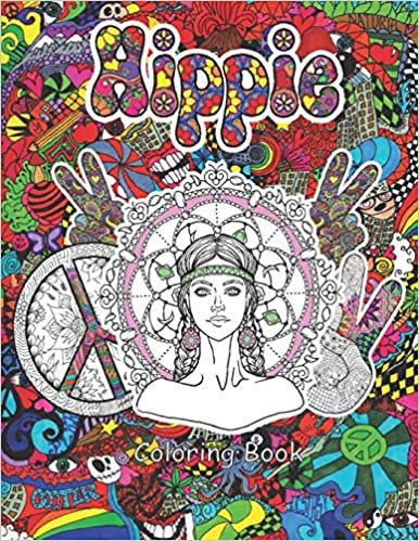 Hippie Coloring Book: Amazing Adults , trippy , 100 Pages ( 8,5" x 11" ) inches