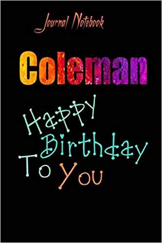 Coleman: Happy Birthday To you Sheet 9x6 Inches 120 Pages with bleed - A Great Happybirthday Gift