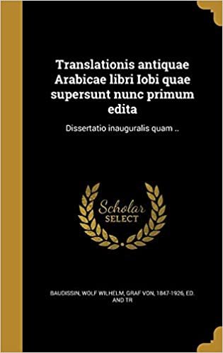 تحميل Translationis Antiquae Arabicae Libri Iobi Quae Supersunt Nunc Primum Edita: Dissertatio Inauguralis Quam ..