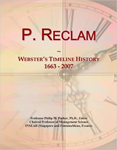 indir P. Reclam: Webster&#39;s Timeline History, 1663 - 2007