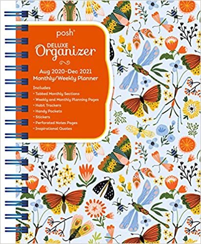 ダウンロード  Posh: Deluxe Organizer 17-Month 2020-2021 Monthly/Weekly Planner Calendar: Garden Creatures 本