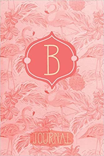 B Journal: Pink Flamingo Letter B Monogram Journal | Decorated Interior indir