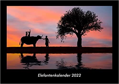Elefantenkalender 2022 Fotokalender DIN A3: Monatskalender mit Bild-Motiven von Haustieren, Bauernhof, wilden Tieren und Raubtieren