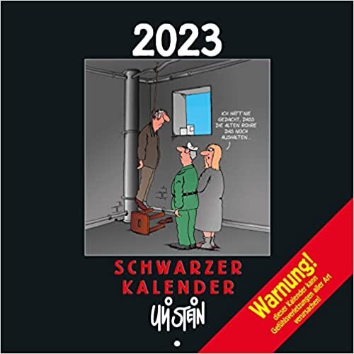 Uli Stein - Schwarzer Kalender 2023: Monatskalender fuer die Wand: Wandkalender