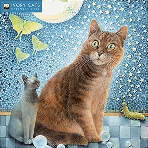 Ivory Cats by Lesley Anne Ivory Wall Calendar 2023 (Art Calendar) ダウンロード
