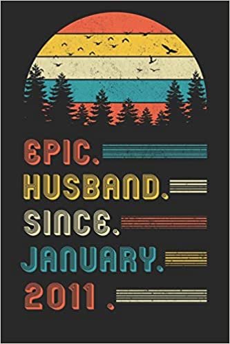 تحميل Epic Husband Since January 2011: Composition Notebook 9th Wedding Anniversary Gift for Him.