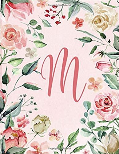 indir 2020-2022 Calendar – Letter M – Pink Green Floral Design: 3-Year Monthly Calendar &amp; Planner, 8.5”x11”, Personalized with Initials. (Letter/Initial M - ... Floral Design 3-Yr Calendar Alphabet Series)