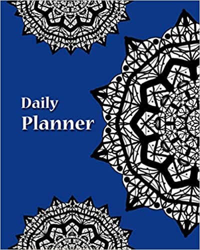 Daily Planner: Blue and White Undated Daily Organizer with Long Term Goal Page and Daily Planner with Checklist