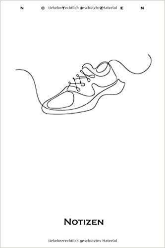 One Line Art Schuh gezeichnet mit Stift Notizbuch: Liniertes Notizbuch für Fans von one line drawing und Kunstliebhaber indir