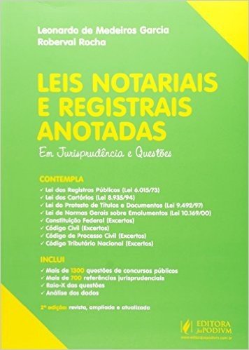 Leis Notariais e Registrais Anotadas em Questões e Jurisprudência
