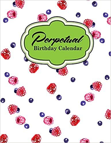 Perpetual Birthday Calendar: Record Birthdays, Anniversaries, Events and Keep For Years - Never Forget a Celebration or Holiday Again: Volume 8