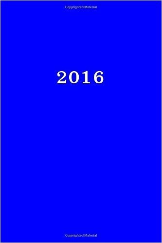 2016: Kalender/Agenda: 1 Week Op 2 Pagina's, Formaat CA. A5, Kaft Blauw