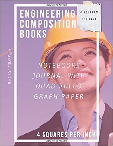 Engineering Composition Books Notebooks Journal With Quad Ruled Graph Paper ( 4 Squares Per Inch ): Thick 100 Sheets 8.5x11 Large Box Elementary Squared Grid Graphing Notebook Writing For Math 5 Star