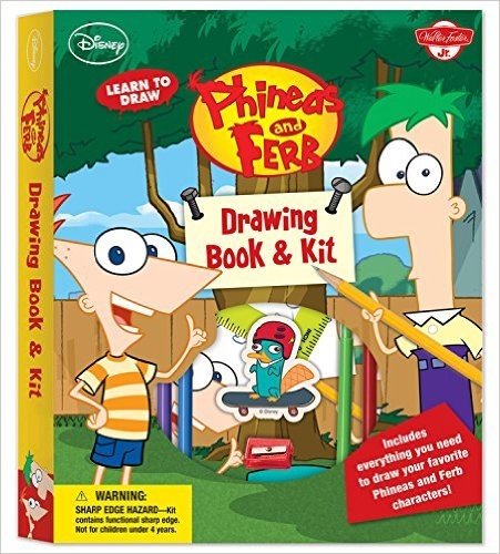 Learn to Draw Phineas and Ferb Drawing Book & Kit [With Ruler and Pens/Pencils and Eraser and Sharpener and Marker and Paper]